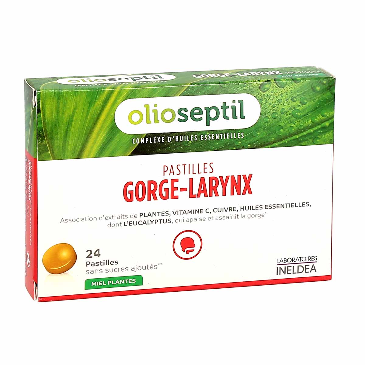 Olioseptil Gorge-Larynx, boite de 24 pastilles - La Pharmacie de