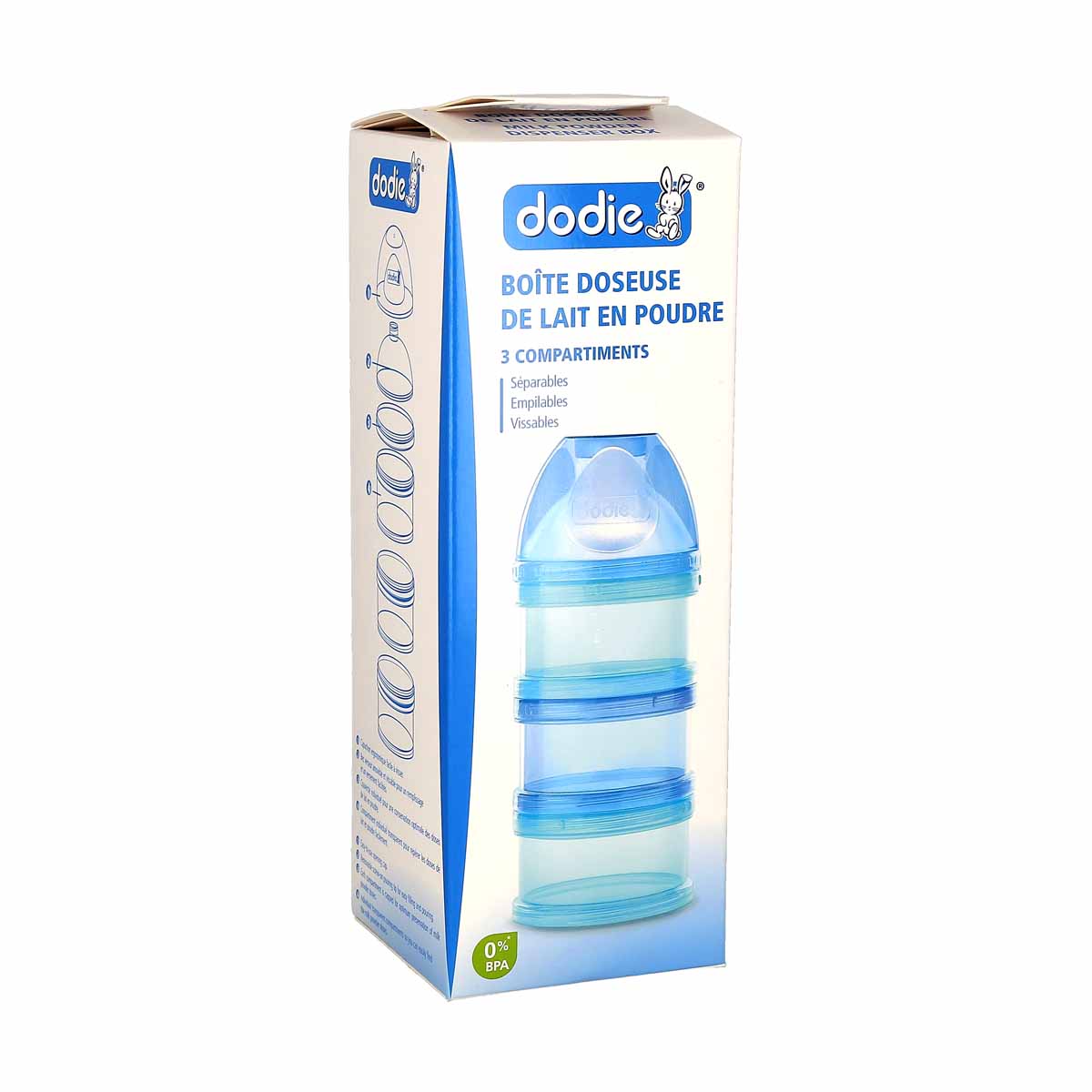 Dodie Boite Doseuse 3 Compartiments Bleu - La Pharmacie de Pierre