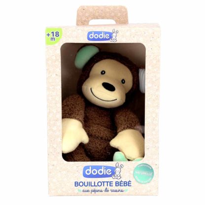 Dodie Bouillotte Gorille Bébé aux Pépins de Raisins 18 mois et +