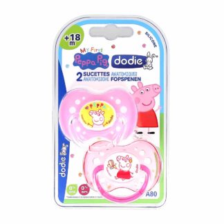 Dodie Sucette Anatomique Silicone +18 mois Peppa Pig Rose A80