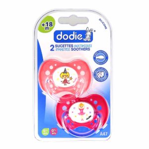 Dodie Sucette Anatomique Silicone +18 mois Rose Princesse A47