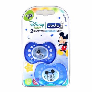 Dodie Sucette Anatomique Silicone Nuit +18 mois Mickey A75