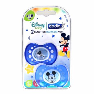 Dodie Sucette Anatomique Silicone Nuit +18 mois Mickey A75