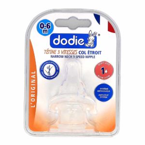 Dodie Tétines Rondes 3 Vitesses Col Etroit  Débit 1