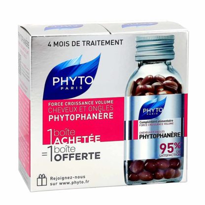 Phytophanère Cheveux et ongles 2x120 capsules Complément alimentaire Force Croissance Volume