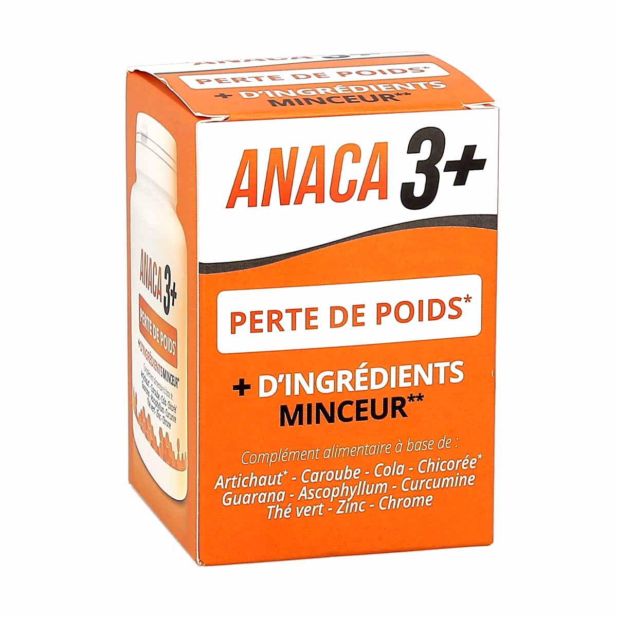 Anaca 3+ Perte de Poids, + d'ingrédients Minceur, 1 boite de 120 gélules