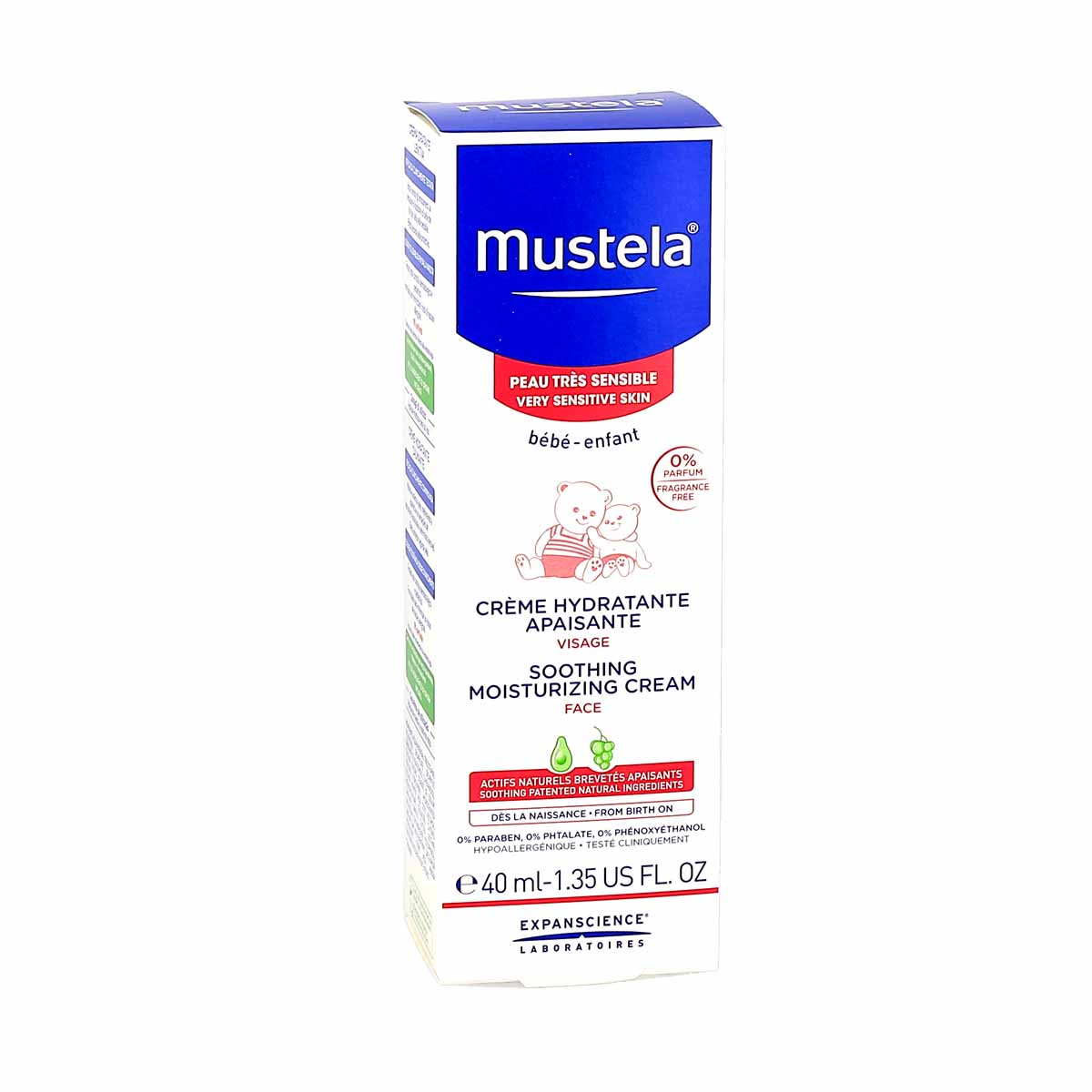 Mustela Hydra Bébé Crème Visage, Peau Normale, tube de 40ml - La Pharmacie  de Pierre