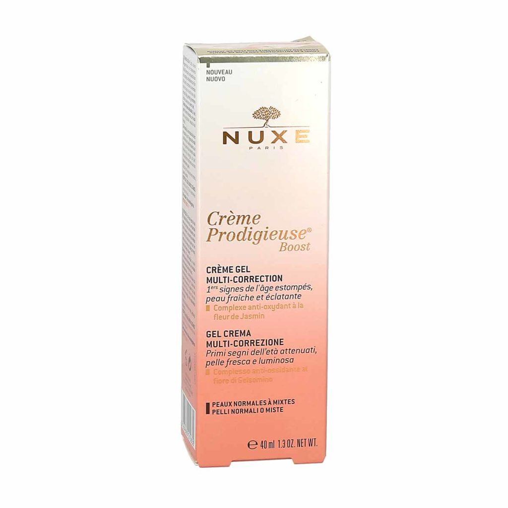 Crème Nuxe Prodigieuse Boost – Gel-crème Multi-correction 40ml – Soin Anti-âge Naturel – Nouveau Sans Boîte