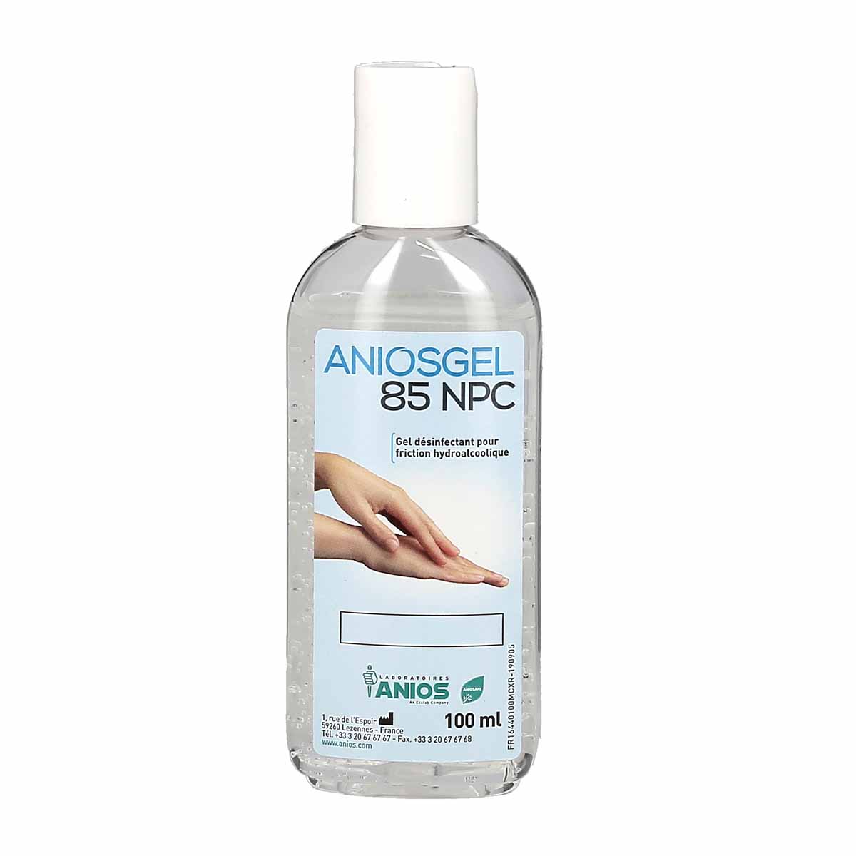 Gel désinfectant Aniosgel 85 NPC avec Fluoresine Anios - 300 ML