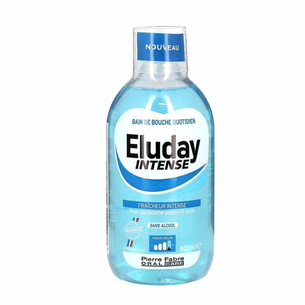Eluday Intense Bain de Bouche Sans Alcool, flacon de 500ml La Pharmacie de Pierre