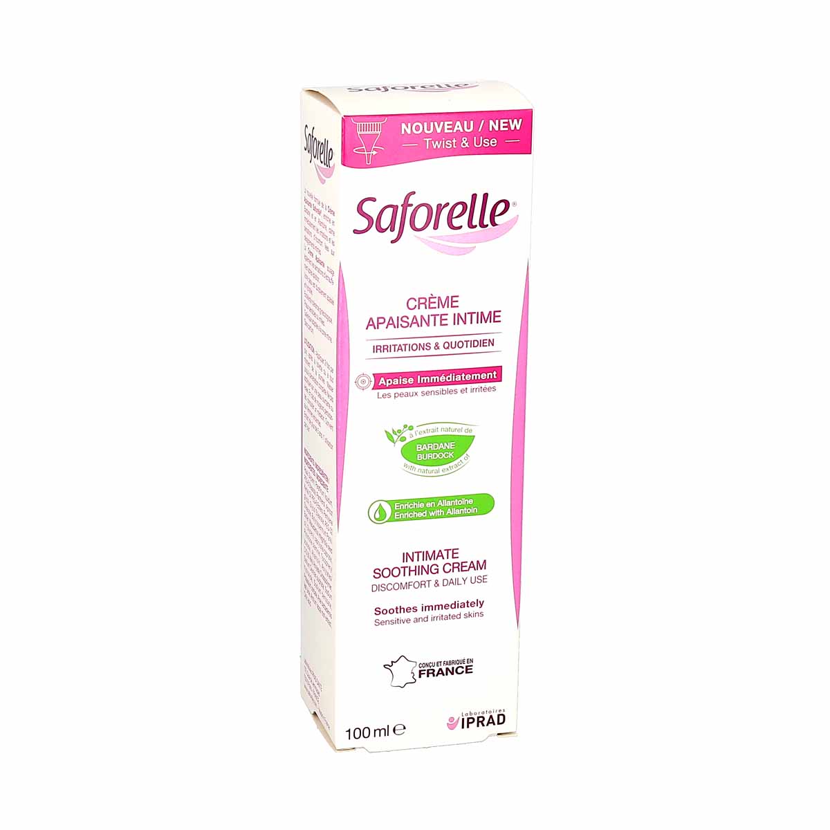 Saforelle Crème Apaisante Intime, tube de 100ml