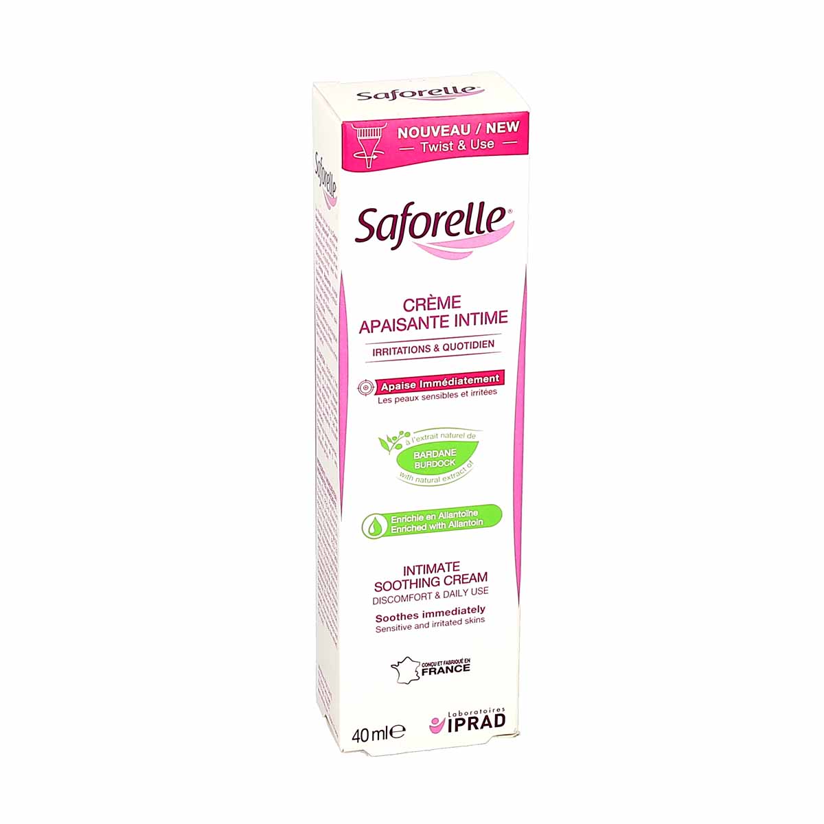 Saforelle Crème Apaisante Intime, tube de 40ml - La Pharmacie de Pierre