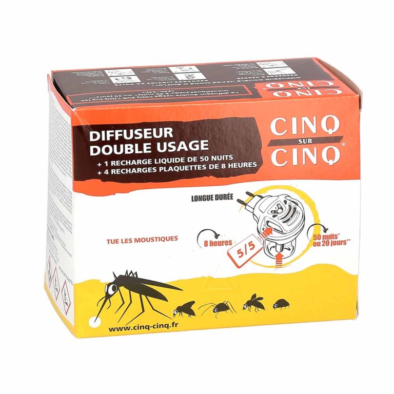 Cinq sur Cinq Diffuseur Anti-Moustiques Double Usage