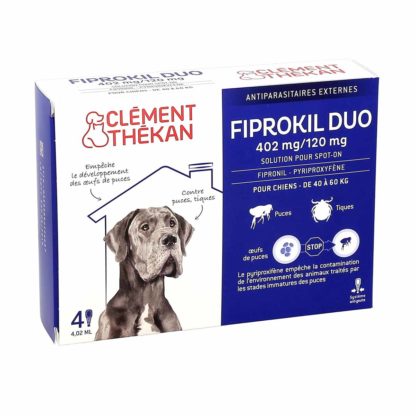 Clement Thekan Fiprokil Duo 402mg 120mg Chiens 40-60kg