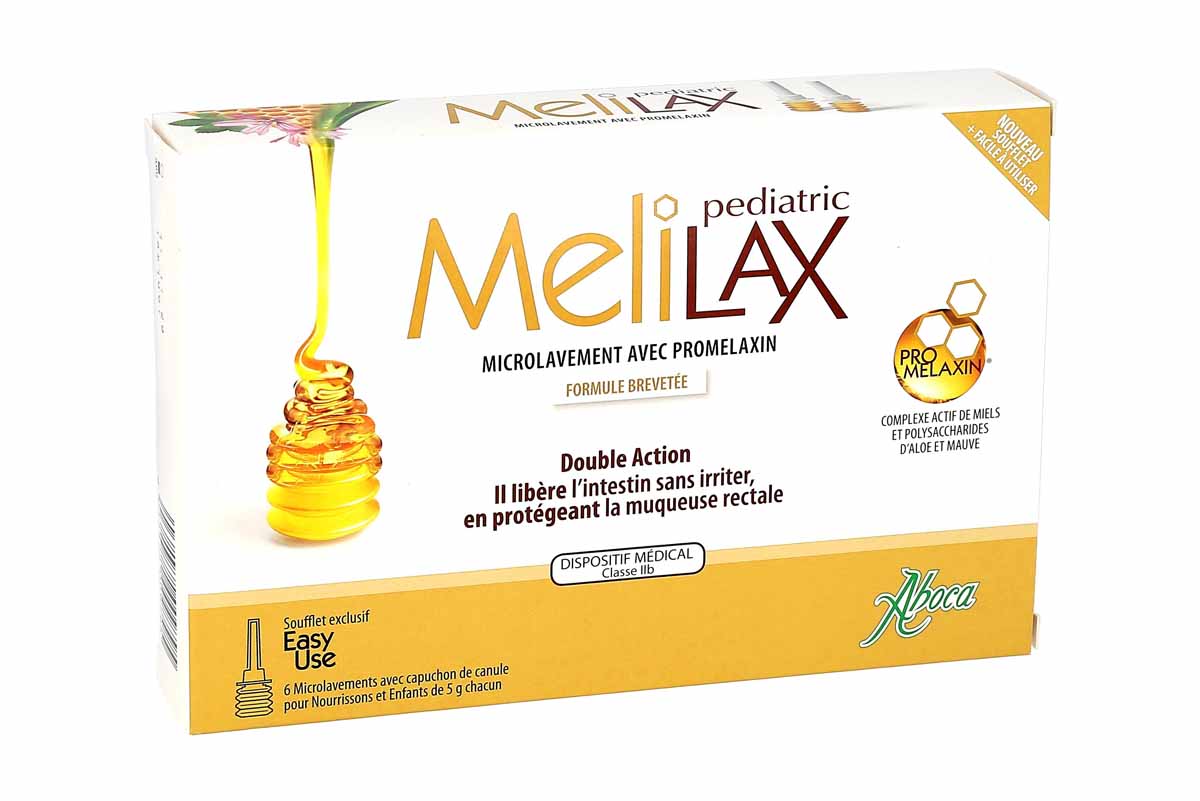 Melilax Pediatric, boite de 6 microlavements - La Pharmacie de Pierre