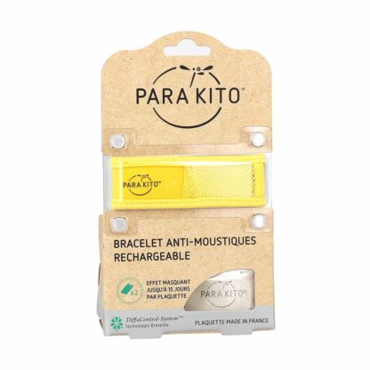 Parakito Bracelet Adultes Anti-Moustiques Rechargeable et 2 plaquettes