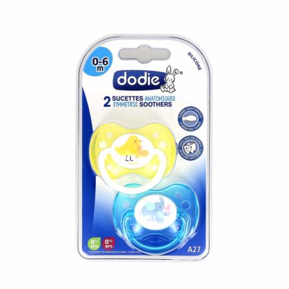 Dodie Sucette Anatomique Silicone 0-6 mois Poussin/Eléphant A27