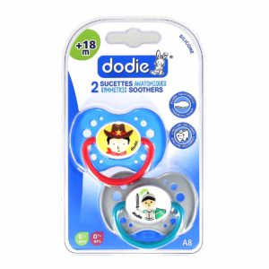 Dodie Sucette Anatomique Silicone +18 mois Duo Garçon A8