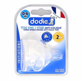 Dodie Tétines Initiation+ Silicone Col Large 0-6 mois