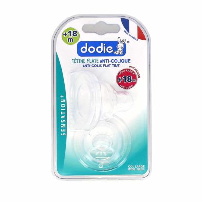 Dodie Tétines Plates Sensation+ Silicone Anti-Colique Col Large +18 mois