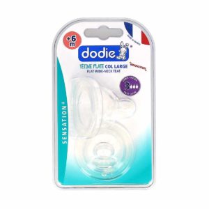 Dodie Tétines Plates Sensation+ Silicone Col Large +6 mois