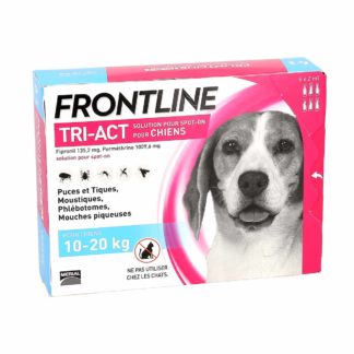Frontline Tri-Act Solution pour Spot-On Chiens de 10-20kg