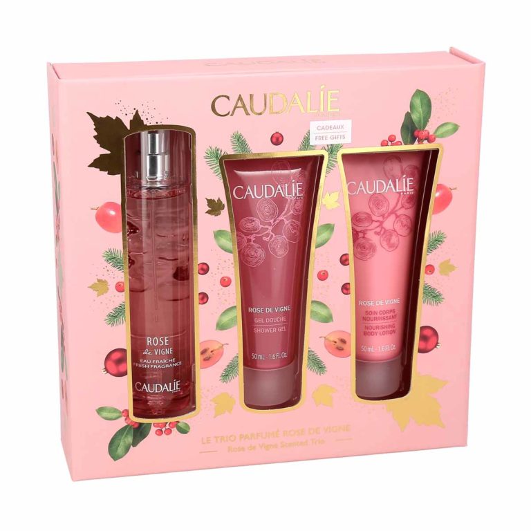 Caudalie Coffret De Noël 2020 Le Trio Parfumé Rose De Vigne, Coffret De ...