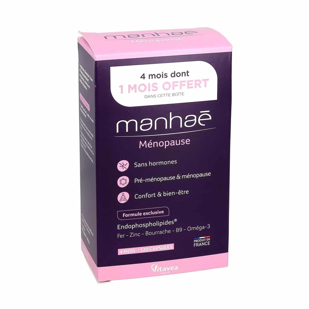 Manhaé Ménopause Sans Hormones, boite de 120 capsules - La Pharmacie de ...