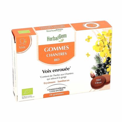 Herbalgem Gommes Chantres Bio Voix Enrouée