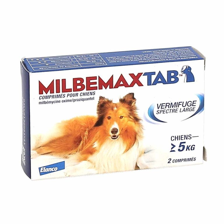 Milbemaxtab Vermifuge Chiens de + de 5kg