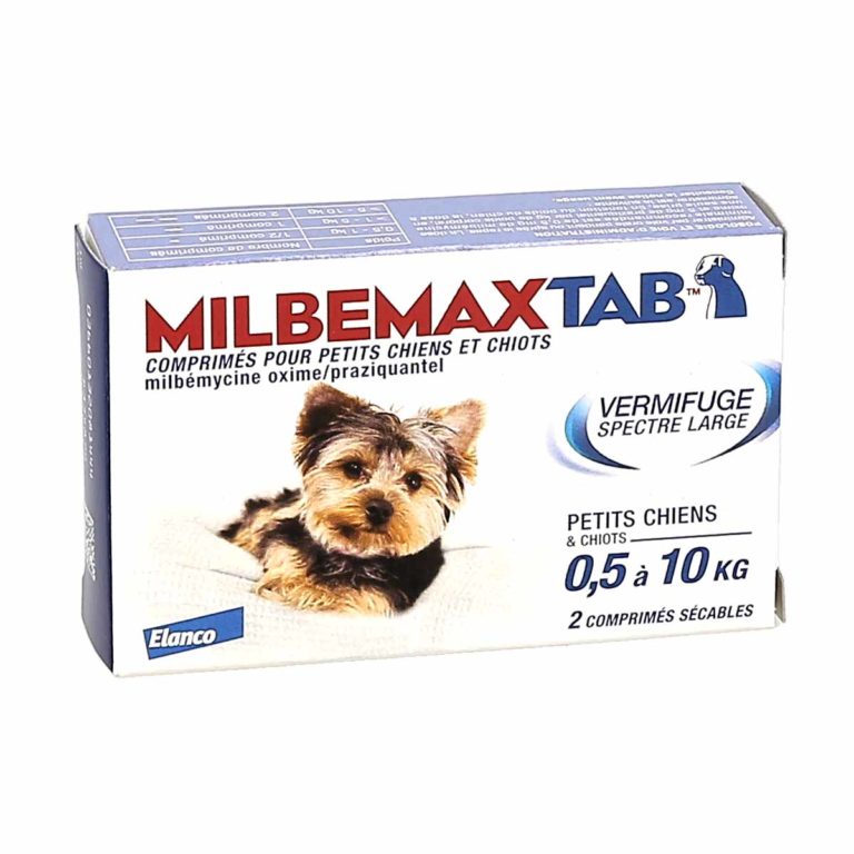 Milbemaxtab Vermifuge Petits Chiens et Chiots de 0