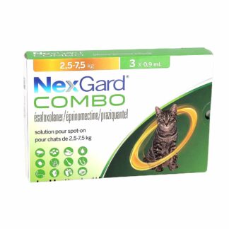 Nexgard Combo Solution pour Spot on pour Chats Moyens 2.5kg-7.5kg