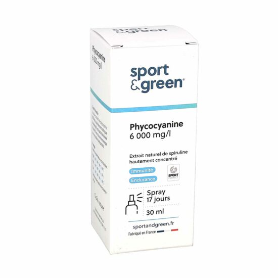 Sport & Green Phycocyanine 6000mg/L Extrait Naturel hautement concentré de Spiruline, spray de