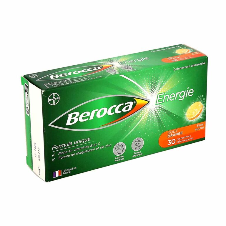 Berocca Énergie Goût Orange 30 Comprimés Effervescents Sans Sucres