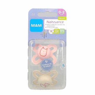 MAM 2 Sucettes Naissance Silicone 0-2 Mois