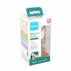 MAM Biberon Verre 170ml Blanc