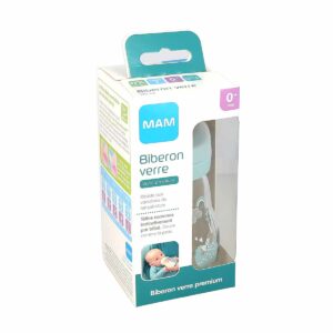 MAM Biberon Verre Premium 170ml 0 Mois et + Débit 1