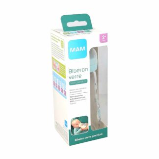 MAM Biberon Verre Premium 260ml 2 Mois et + Débit 2