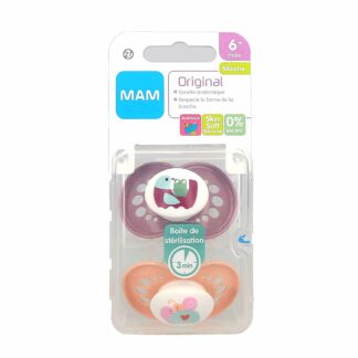 MAM Sucette silicone Animaux +6 mois Lot de 2