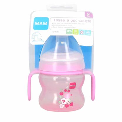 Mam Tasse d'Apprentissage Bec Souple Rose 150ml