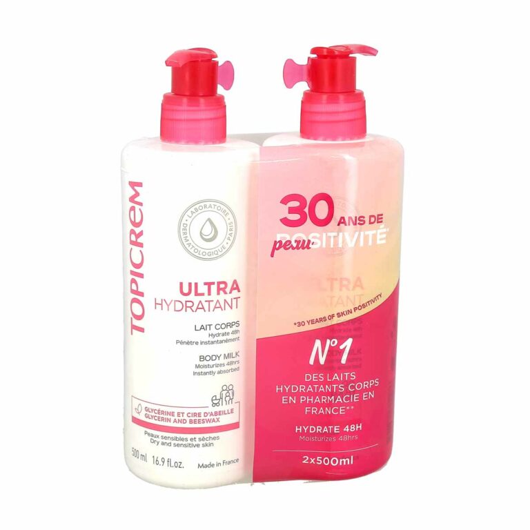 Topicrem Ultra-Hydratant Lait Corps Lot de 2x500ml