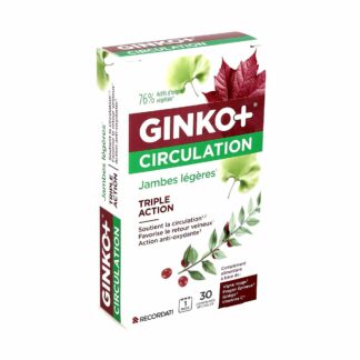 Ginko+ Circulation Jambes Légères 30 comprimés