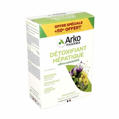 Arkopharma Arkofluides Détoxifiant Hépatique 20 Ampoules + 10 Ampoules Offertes