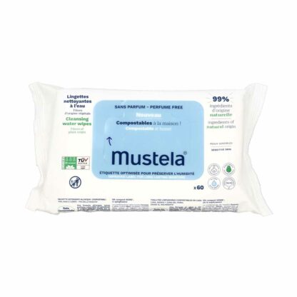 Mustela Lingettes Nettoyantes Compostables Sans Parfum 60 Lingettes