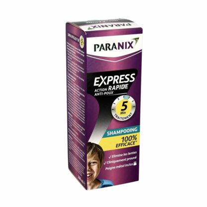 Paranix Express 5mn Shampoing anti-poux 200ml + Peigne métal inclus