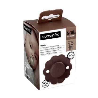 Suavinex Wonder Réversible Raw Umber 6-18m Sucette en silicone