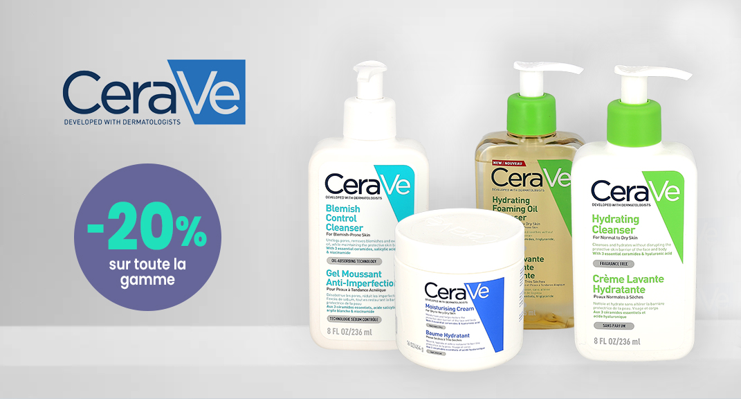 CeraVe – L’expertise dermatologique à -20%