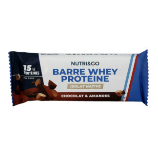 Nutri&Co Barre Whey Protéine Chocolat et Amandes