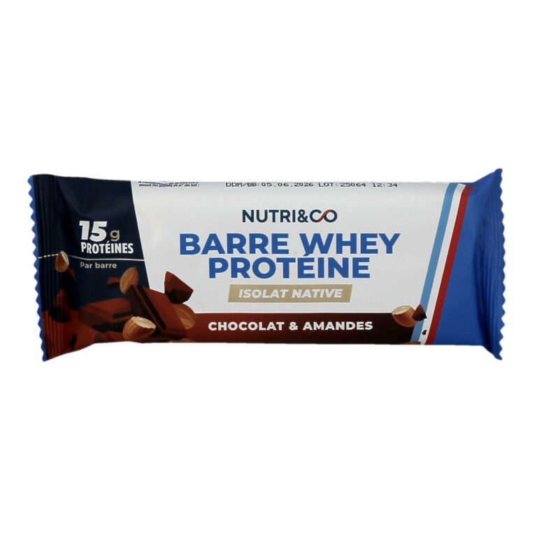 Nutri&Co Barre Whey Protéine Chocolat et Amandes