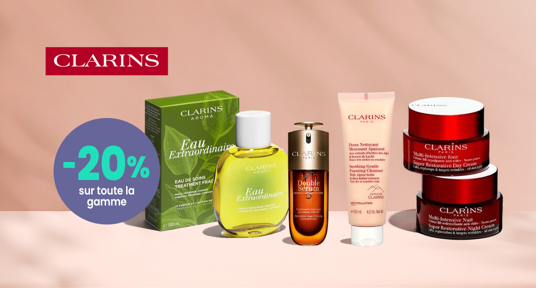 Clarins : -20% pour révéler votre éclat naturel